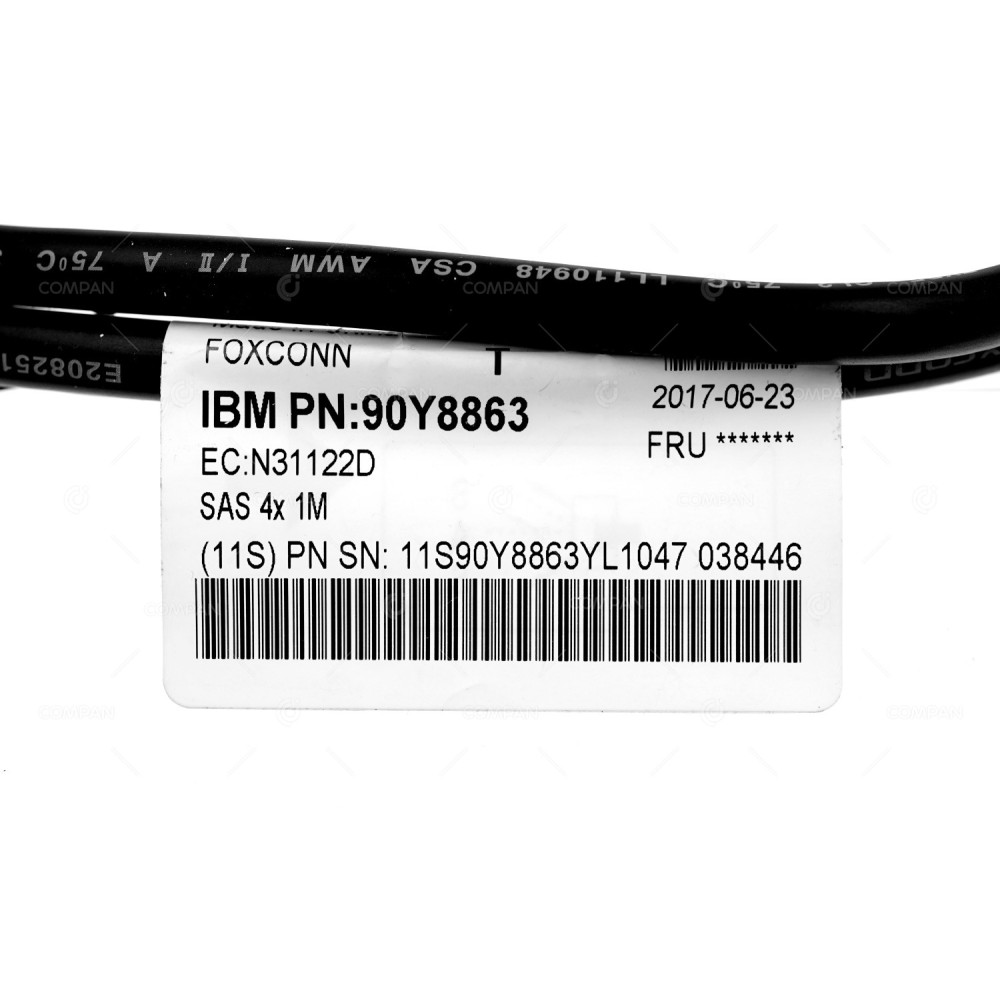 90Y8863 IBM 1M SFF-8088 TO SFF-8088 6G SAS CABLE FOR EXP3000 TS7700 -